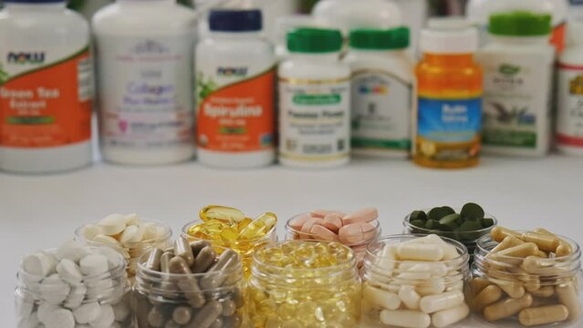 Kiev, Ukraine, - february 21, 2022: Vitamins and supplements from iHerb.