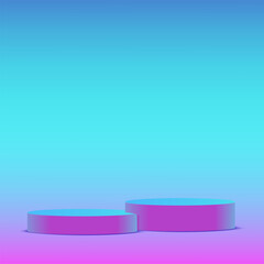 Abstract background with trend color podium for presentation. Vector