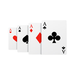 Winning playing poker cards. Vector