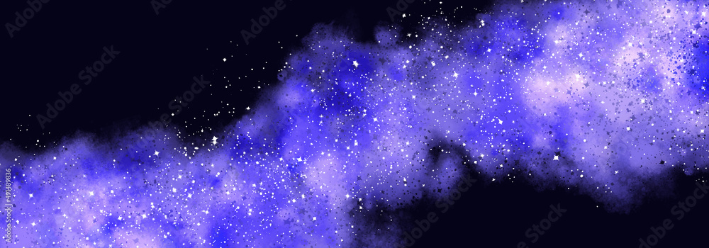 Wall mural space background with realistic nebula and lots of shining stars. infinite universe and starry night
