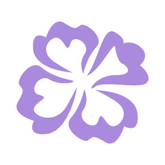 purple flower simple shape, flower purple graphic