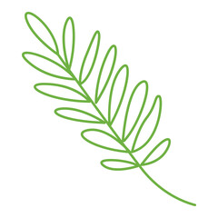 simple leaves outline, leaf graphic line