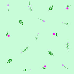 simple spring floral endless pattern