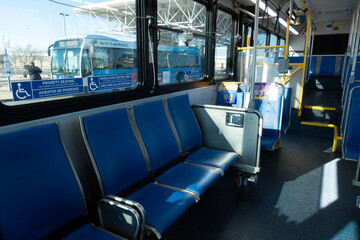 interior of a bus
