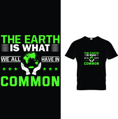 THE EARTH IS WHAT-Save the planet lettering font. Environmental holiday typography. Banner, poster, sticker.Print for t-shirt, eco bag, mug. Vecto