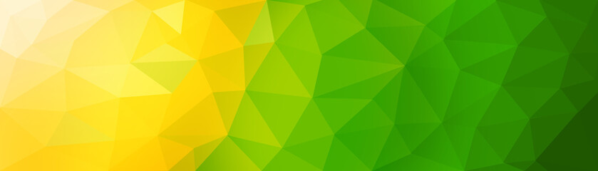 yellow to green  Low poly abstract crystal pattern background. Polygon design.