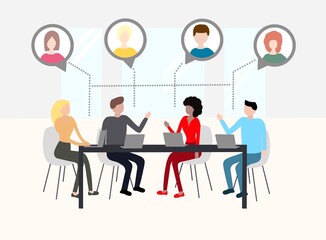 group of people in a meeting, Meeting, connecting, Business Talk, Business