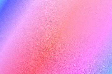 Abstract background for text. Wet glass with color diagonal gradient.