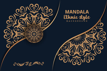 Luxury mandala background with golden decoration Premium Vector | Luxury mandala background with golden arabesque pattern Arabic Islamic east style