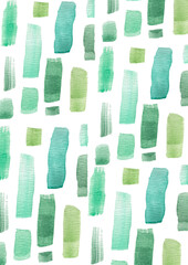 Watercolor green stripes background. Pattern with some green stripes. Background.