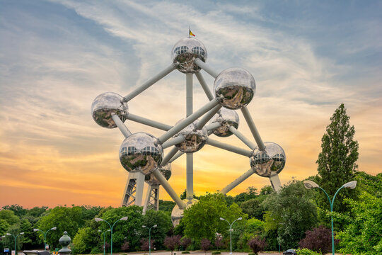 Atomium (iron atom model) in Brussels, Belgium