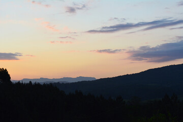 Late afternoon in the mountains.