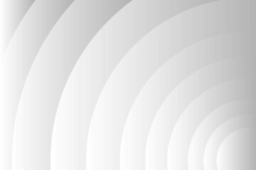 Abstract white and gray gradient luxury overlap curve circle background. Vector illustration. 