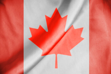 Canada flag silk background texture