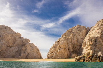 Fototapeta na wymiar Crag in the Beach at Cabo san lucas Mexico