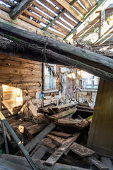 interior of an abandoned house