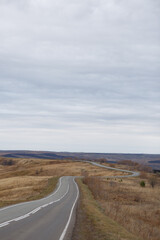 road in the autumn mountains