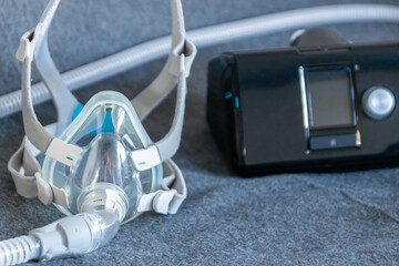 CPAP mask with a full face mask cpap machine against obstructive sleep apnea helps patients as...