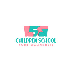 LSG Initial Children School Logo Design