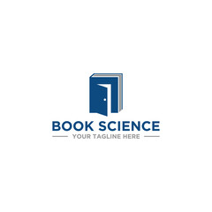 Book with open dor logo design