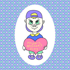 happy mother's day card from a boy