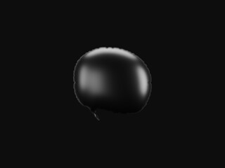 Pure Black Speech Bubble