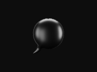 Pure Black Speech Bubble