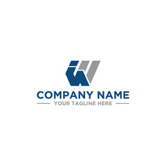 Fototapeta premium IW Initial Logo Sign Design for Your Company