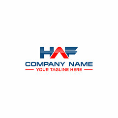 HAF Initial Modern Logo Design 