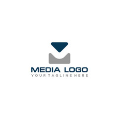 M Initial Logo Sign Design