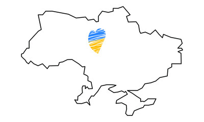 Ukraine stop war concept vector illustration  to design, social network , card, poster, banner, print