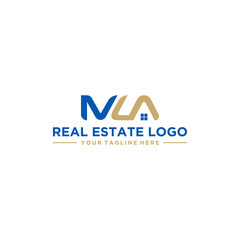 MLA Initial Home Real Estate Logo Sign Design
