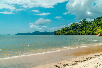 The beautiful Jabaquara Beach in the city of Paraty, Rio de Janeiro, Brazil