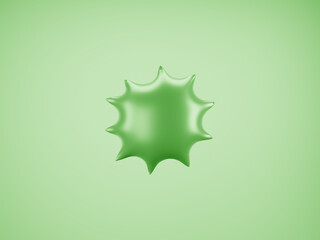 Green Speech Balloon 3D 