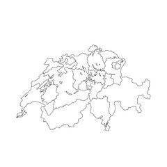 Switzerland map vector illustration. Stock vector isolated