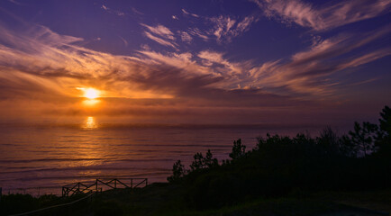 Sonnenuntergang am Cabo Mondego-Figueira da Foz, Portugal