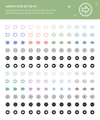 A fat and voluminous arrow icon.
