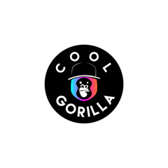 Cool gorilla. Logo template.