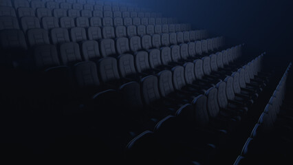 Empty seats in the auditorium
