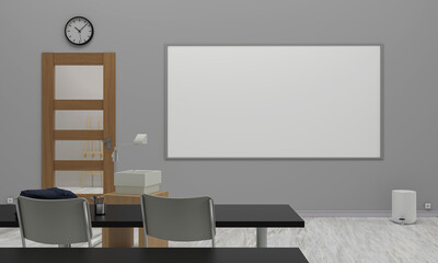 Classroom for learning, 3d rendering