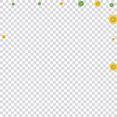 Grass Fruit Background Transparent Vector. Fresh Set. Green Lime Dessert. Cute Citrus Greenish Illustration.