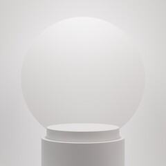 3d rendering illustration of background abstract glass bubble ball, art display wallpaper
