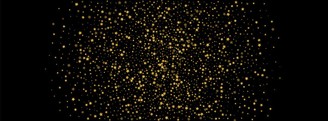 Yellow Sequin Background Black Vector. Stars Explosion Card. Bright Shine. Carnival Illustration. Shiny Spark Effect.