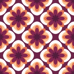 Simple floral seamless pattern with flowers for fabrics and cards and linens and kids and wrapping paper