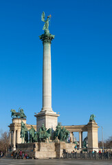 Fototapeta na wymiar Chieftains of Hero's Square, Budapest