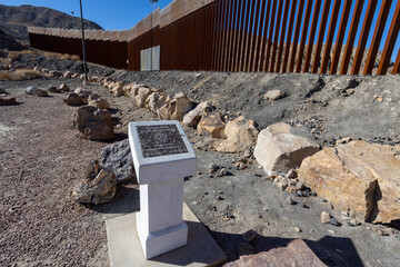 Border of Mexico and the United States near the Rio Bravo in Ciudad Juarez