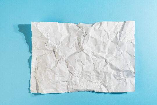 a sheet of crumpled paper	