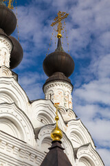 Orthodox crosses of the Trinity cathedral in Murom, Russia