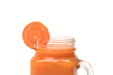 Fresh and healthy vegetable juice from vegetables on a white background