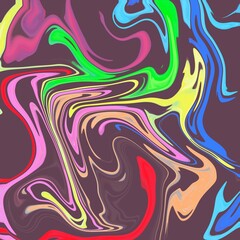 Colorful seamless abstract pattern texture for textile and design. Beautiful paint strokes with different colors: green, yellow, blue, purple, red.